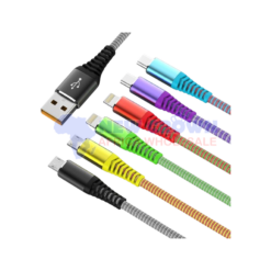 3A FAST CHARGING USB DATA CABLE MULTI COLOR - (IPHONE)