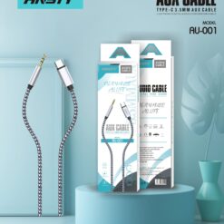 ANSTY TYPE-C -3.5MM JACK AUDIO AUX CABLE. METAL SHELL CONNECTORS FABRIC WIRE