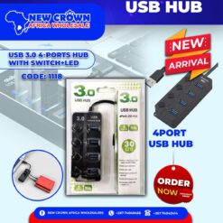 USB 3.0 4 –PORTS HUB WITH SWITHC + LED