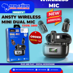 Ansty Wireless Mic Mini Dual Microphone – Plug & Play Lavalier Mic for Content Creators
